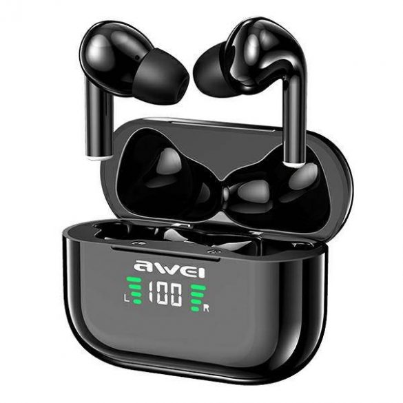 AWEI Căști Bluetooth 5.1 T29P TWS + dock negru/negru