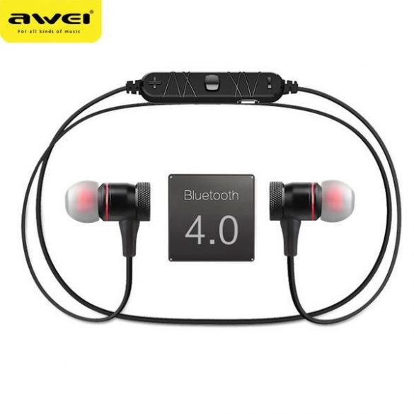 Căști sport AWEI Bluetooth A920BL negru/negru magnetic