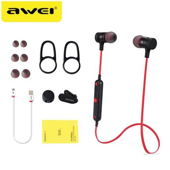 Căști sport AWEI Bluetooth A920BL negru/negru magnetic