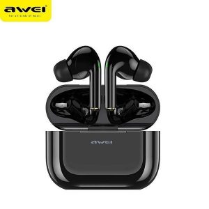 Căști AWEI Bluetooth 5.0 T29 TWS + docking station negru/negru