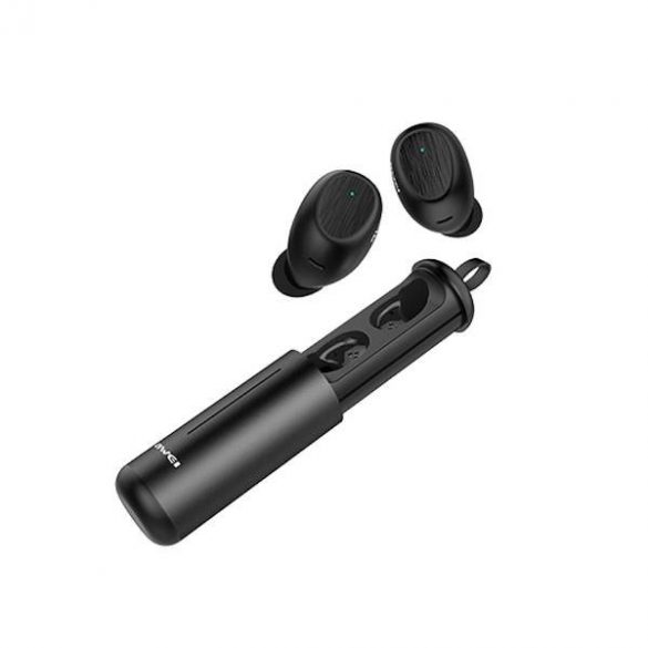 AWEI Bluetooth 5.0 căști T55 TWS + dock pentru jocuri negru/negru