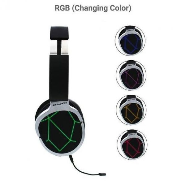 AWEI gaming căști Bluetooth A799BL căști de gaming in-ear cu microfon negru/negru