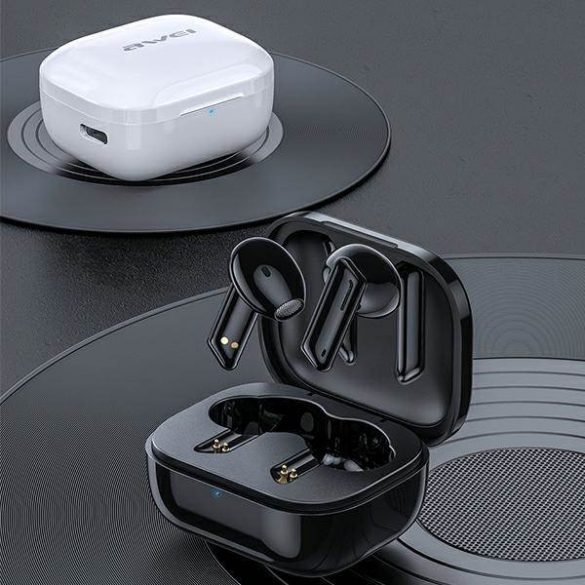 AWEI Căști Bluetooth 5.1 T36 TWS + docking station negru/negru