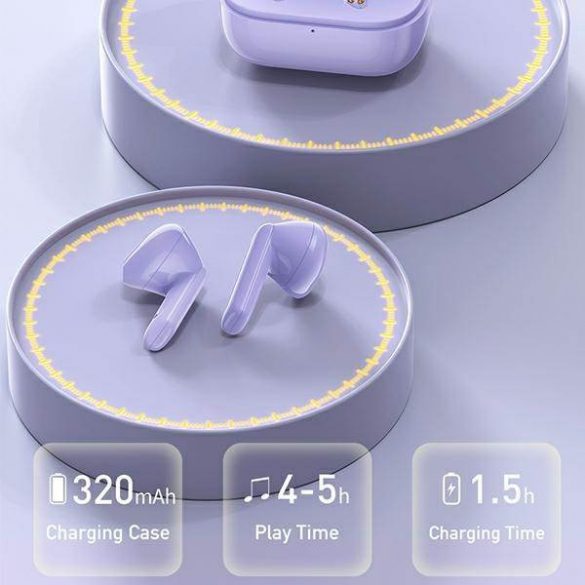 AWEI Căști Bluetooth 5.1 T36 TWS + docking station violet/violet