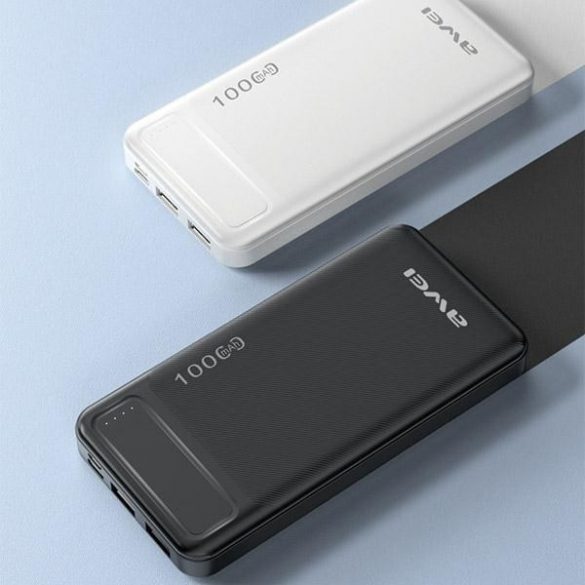 AWEI PowerBank P5K 10000mAh 2.1A negru/negru 2xUSB