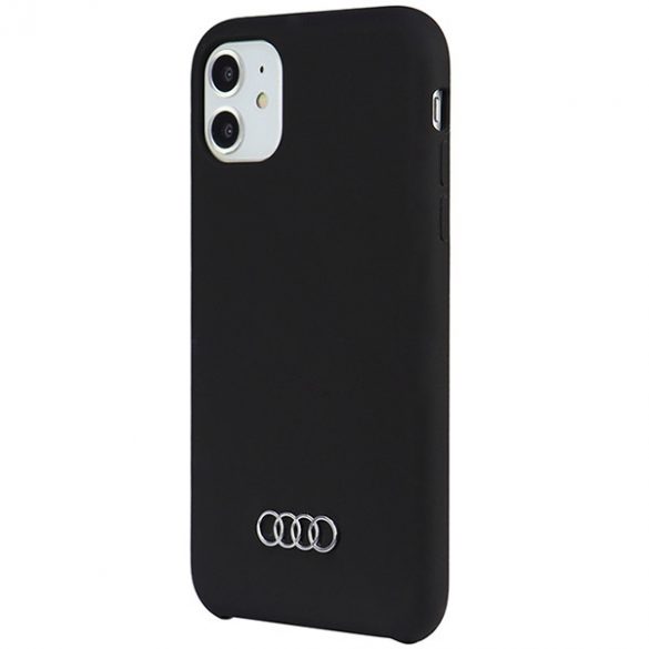 Husă din silicon Audi pentru iPhone 12/12 Pro 6.1 carcasă rigidă neagră AU-LSRIP12P-Q3/D1-BK"