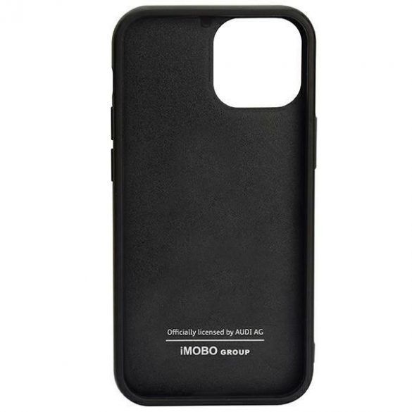 Husă rigidă Audi Carbon Fiber Stripe iPhone 12/12 Pro 6.1 czarny/negru AUS-TPUPCIP12P-R8/D1-BK"