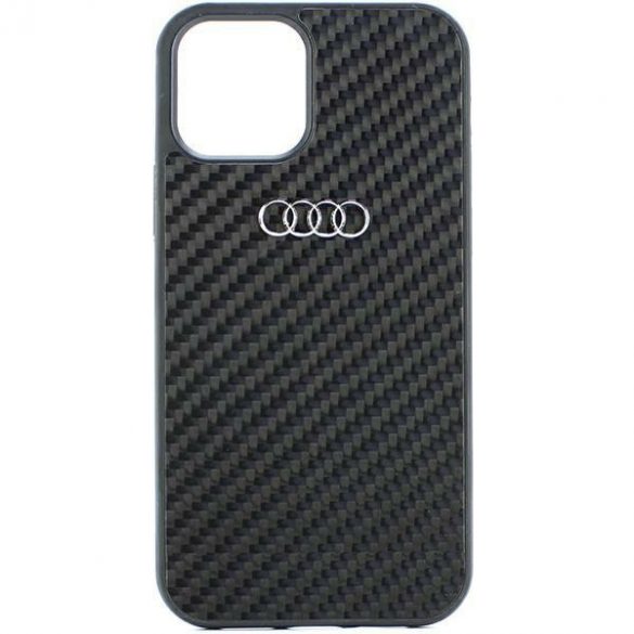 Audi Carbon Fiber iPhone 11 / Xr 6.1 negru / negru hard Husă AU-TPUPCIP11-R8/D2-BK"