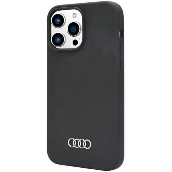 Husă din silicon Audi iPhone 14 Pro 6.1 husă rigidă neagră/czarny AU-LSRIP14P-Q3/D1-BK"