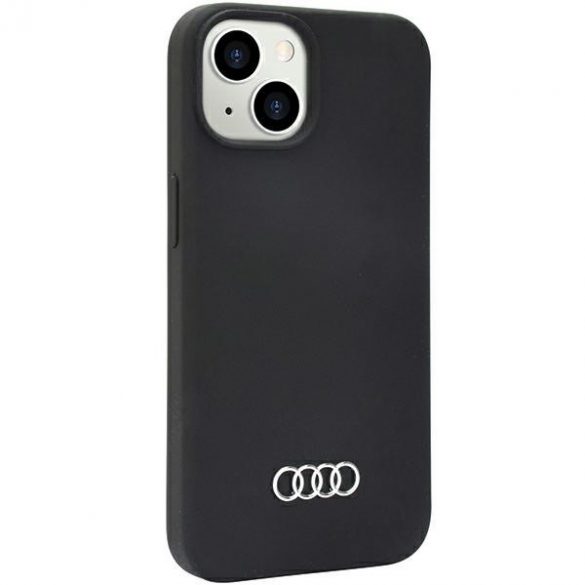 Husă din silicon Audi pentru iPhone 14 / 15 / 13 6,1" husă rigidă neagră/czarny AU-LSRIP14-Q3/D1-BK