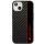 Audi Carbon Fiber Stripe iPhone 14 / 15 / 13 6.1 "negru / negru hard Husă AUS-TPUPCIP14-R8/D1-BK