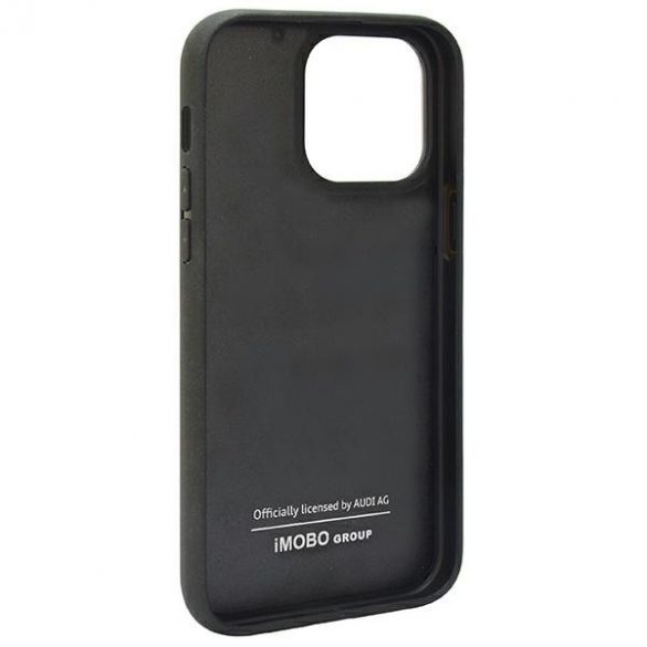 Audi Carbon Fiber Stripe iPhone 14 Pro 6.1 negru / negru hard Husă AUS-TPUPCIP14P-R8/D1-BK"