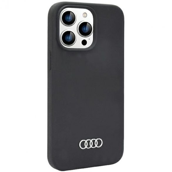 Husă din silicon Audi iPhone 14 Pro Max 6.7 husă rigidă neagră/czarny AU-LSRIP14PM-Q3/D1-BK"