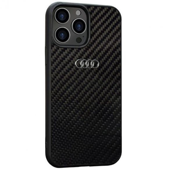 Carcasă rigidă Audi Carbon Fiber iPhone 13 Pro Max 6.7 czarny/negru AU-TPUPCIP13PM-R8/D2-BK"