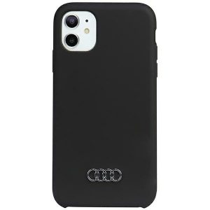 Husă din silicon Audi pentru iPhone 11 / Xr 6.1 husă rigidă neagră/czarny AU-LSRIP11-Q3/D1-BK"