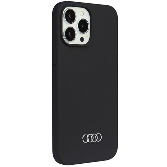 Husă din silicon Audi pentru iPhone 13 Pro Max 6.7 husă rigidă neagră/czarny AU-LSRIP13PM-Q3/D1-BK"