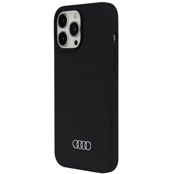 Husă din silicon Audi pentru iPhone 13 Pro Max 6.7 husă rigidă neagră/czarny AU-LSRIP13PM-Q3/D1-BK"