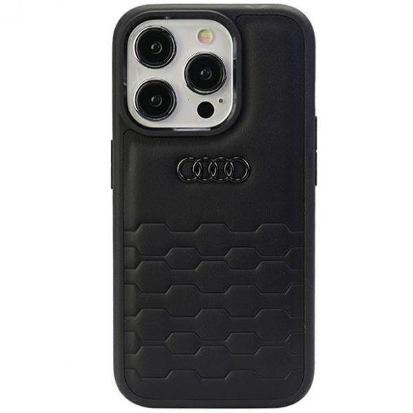 Audi GT piele sintetică iPhone 15 Pro 6.1negru / negru hard Husă AU-TPUPCIP15P-GT/D2-BK"