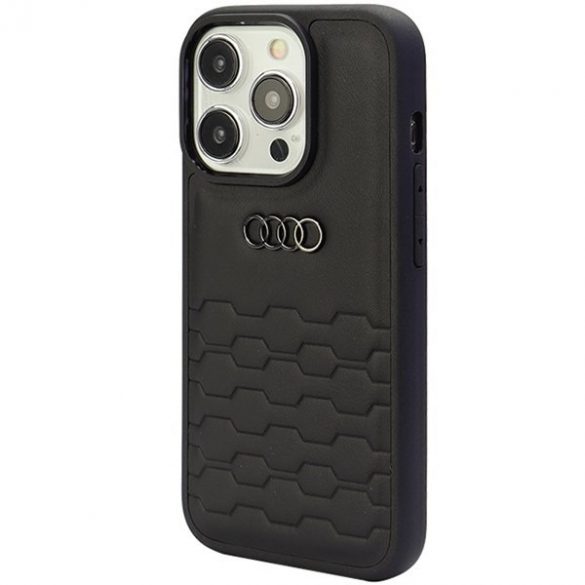 Audi GT piele sintetică iPhone 15 Pro 6.1negru / negru hard Husă AU-TPUPCIP15P-GT/D2-BK"