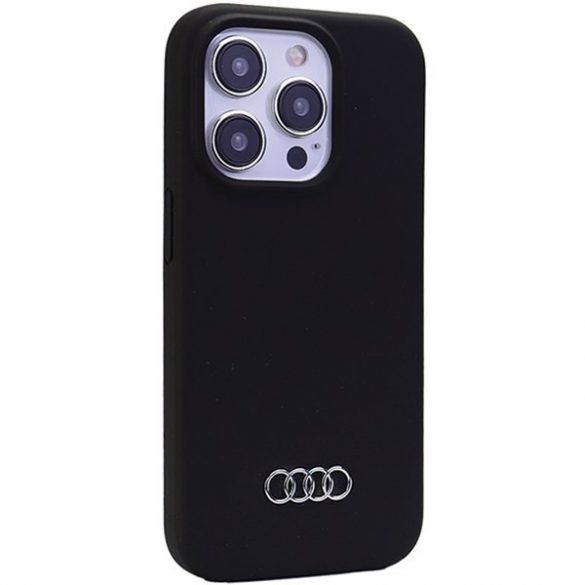 Audi silicon husă iPhone 15 Pro 6.1 negru / negru hard Husă AU-LSRIP15P-Q3/D1-BK"