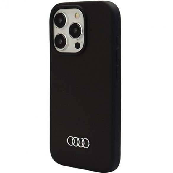 Husă din silicon Audi iPhone 15 Pro Max 6.7 carcasă rigidă neagră AU-LSRIP15PM-Q3/D1-BK"