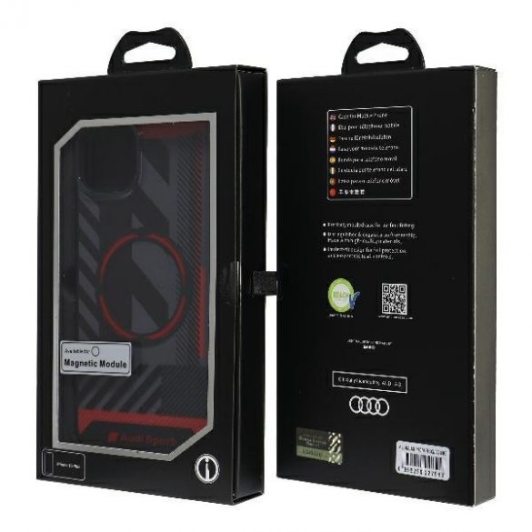 Husă Audi IML Sport MagSafe pentru iPhone 15 / 14 Plus Plus 6,7" husă rigidă neagră/czarny AU-IMLMIP15M-RSQ/D2-BK