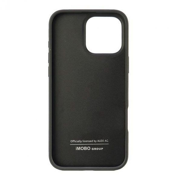 Audi AUS-TPUPCIP16PM-R8/D1-BK Fibra de carbon Stripe carcase pentru iPhone 16 Pro Max - negru