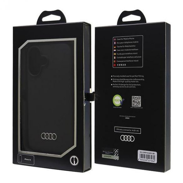 Audi AU-LSRIP16-Q3/D1-BK Carcasă tare din silicon pentru iPhone 16 - negru