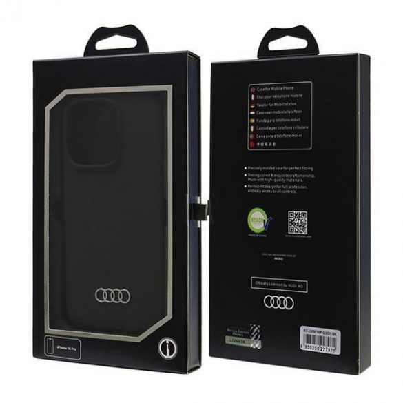 Audi AU-LSRIP16P-Q3/D1-BK Carcasă tare din silicon pentru iPhone 16 Pro - negru