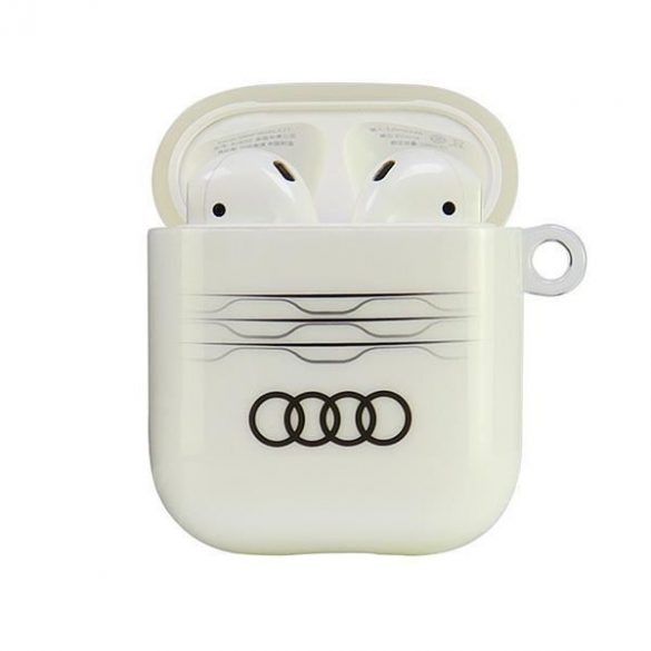 Audi AU-IMLAP-A6/D3-WE IML Geometric Pattern carcasă AirPods 1 - alb