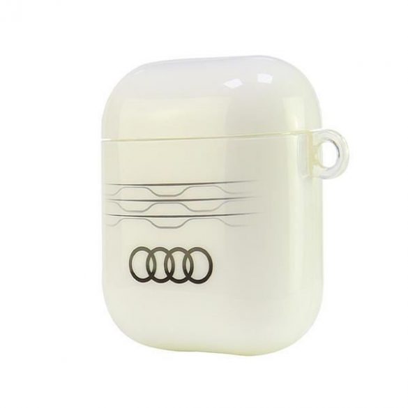 Audi AU-IMLAP-A6/D3-WE IML Geometric Pattern carcasă AirPods 1 - alb