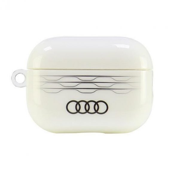 Audi AU-IMLAPP2-A6/D3-WE IML Geometric Pattern carcasă AirPods Pro 2 - alb