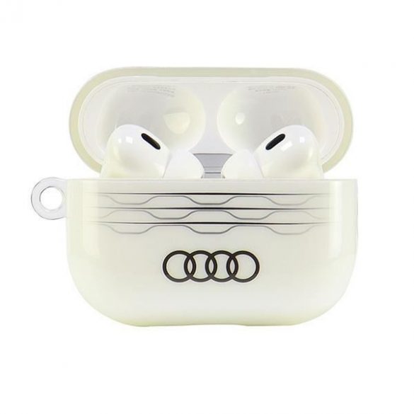 Audi AU-IMLAPP2-A6/D3-WE IML Geometric Pattern carcasă AirPods Pro 2 - alb