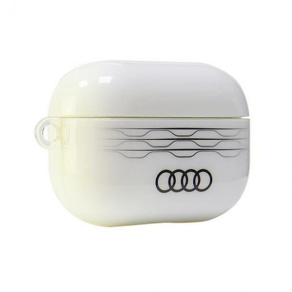 Audi AU-IMLAPP2-A6/D3-WE IML Geometric Pattern carcasă AirPods Pro 2 - alb