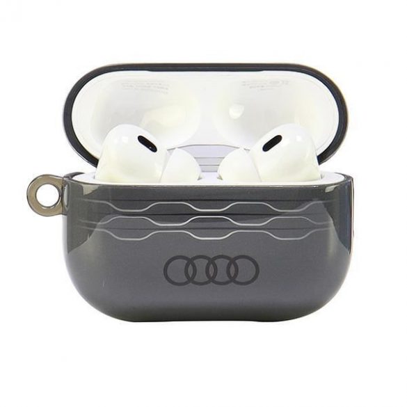 Audi AU-IMLAPP2-A6/D3-GY IML Geometric Pattern carcasă AirPods Pro 2 - gri