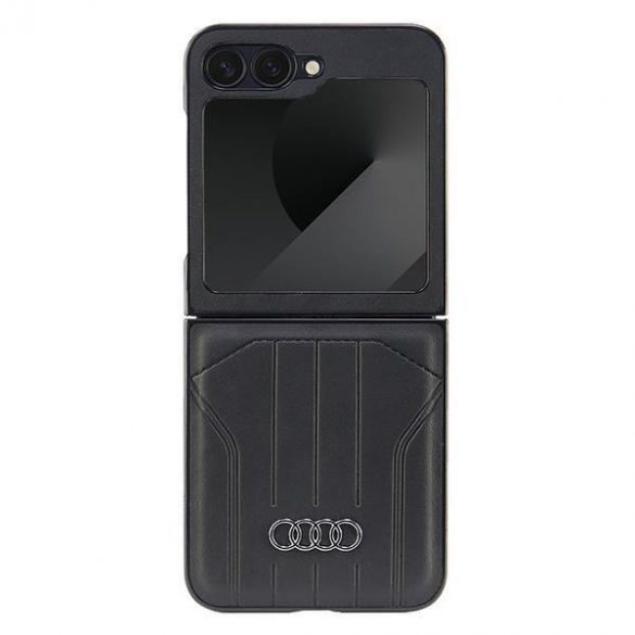 Audi AU-TPUPCFlip6-Q5/D1-BK Husă din piele sintetică MagSafe pentru Samsung Galaxy Z Flip6 F741 - negru