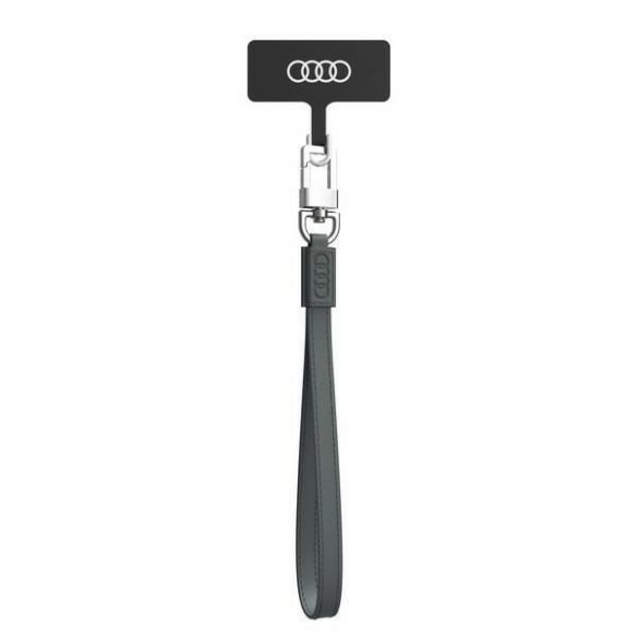 Audi uniwersalna smycz do telefonu 28cm 10mm Leather szary/grey AU-HSLSL-GT/D1-GY