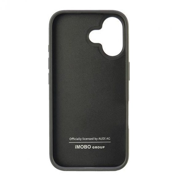 Audi AU-TPUPCIP16-GT/D2-BK Husă din piele sintetică pentru iPhone 16 - negru