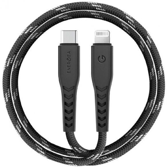 Cablu ENERGEA Nyloflex USB-C - Lightning C94 MFI 1,5 m czarny/negru