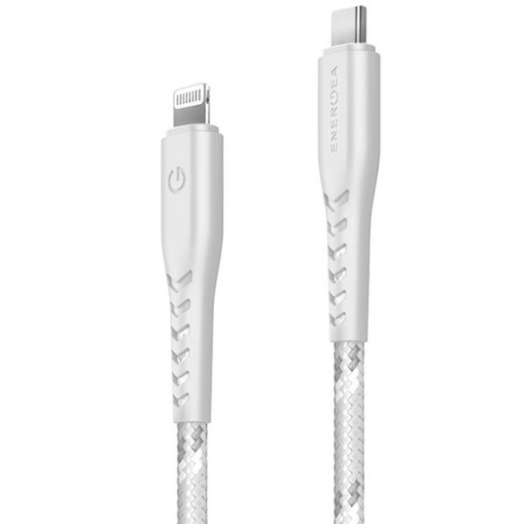 Cablu ENERGEA Nyloflex USB-C - Lightning C94 MFI 1,5 m biał/alb