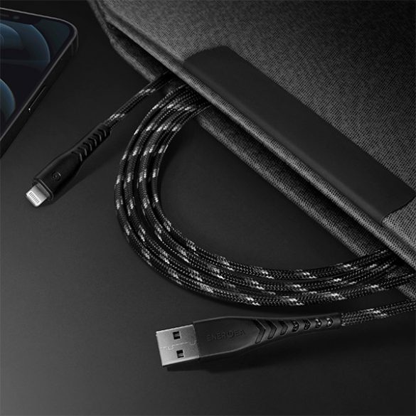 ENERGEA kabel Nyloflex USB - Lightning Charge and Sync C89 MFI 1,5 m czarny/negru