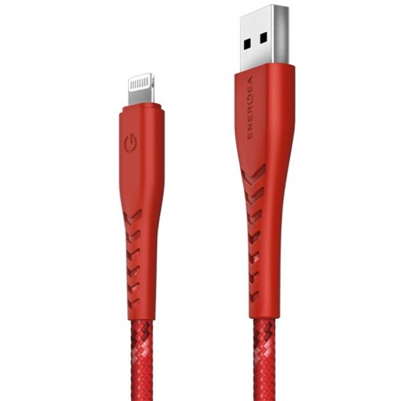 ENERGEA kabel Nyloflex USB - Lightning Charge and Sync C89 MFI 1,5 m czerwony/rosu