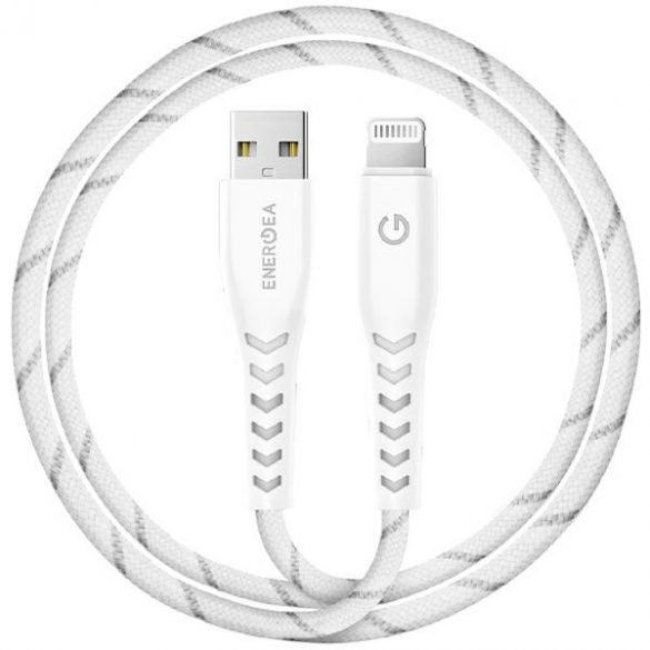 ENERGEA kabel Nyloflex USB - Lightning Charge and Sync C89 MFI 1,5 m biał/alb