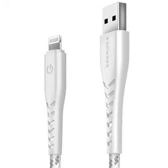 ENERGEA kabel Nyloflex USB - Lightning Charge and Sync C89 MFI 1,5 m biał/alb