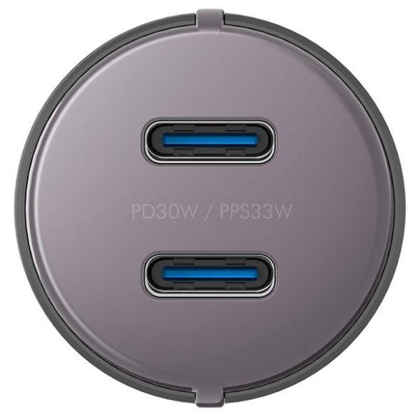 ENERGEA încărcător  2xUSB-C PD-PPS 66W steel/gunmetal Alu Drive D60