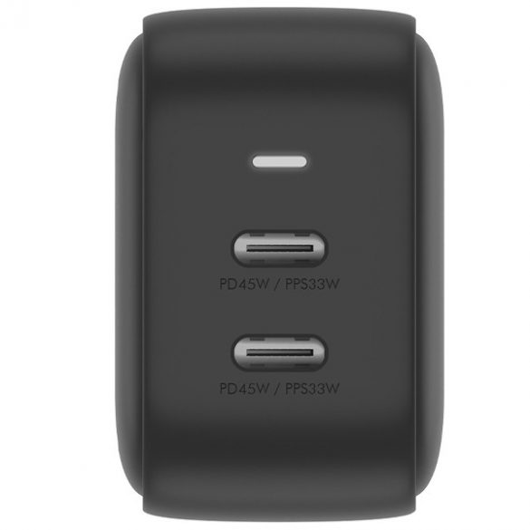 ENERGEA ład. siec. 2xUSB-C PD-PPS 45W 2C czarny/negru US+EU Travelite GAN45