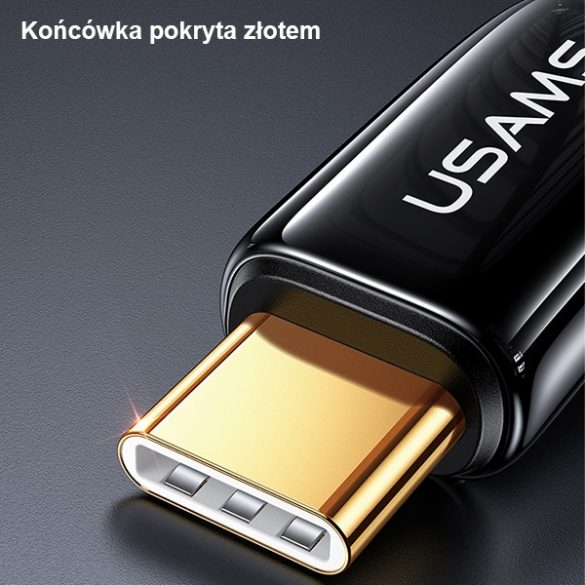 USAMS Kabel pleciony U82 USB-C și USB-C 1,2 m 240 W PD 3.1 Încărcare rapidă czarny/negru SJ580USB01 (US-SJ580)