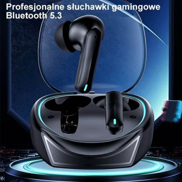 Căști pentru gaming USAMS Słuchawki Bluetooth 5.3 TWS seria XJ13 bezprzewodowe czarny/black BHUXJ01 (US-XJ13)