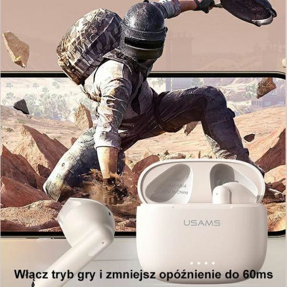 USAMS Słuchawki Bluetooth 5.3 TWS Seria SUA Microfon dublu bezprzewodowe niebieskie/albastru BHUUS03