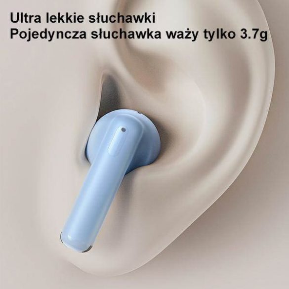 USAMS Słuchawki Bluetooth 5.3 TWS Seria SUA Microfon dublu bezprzewodowe niebieskie/albastru BHUUS03